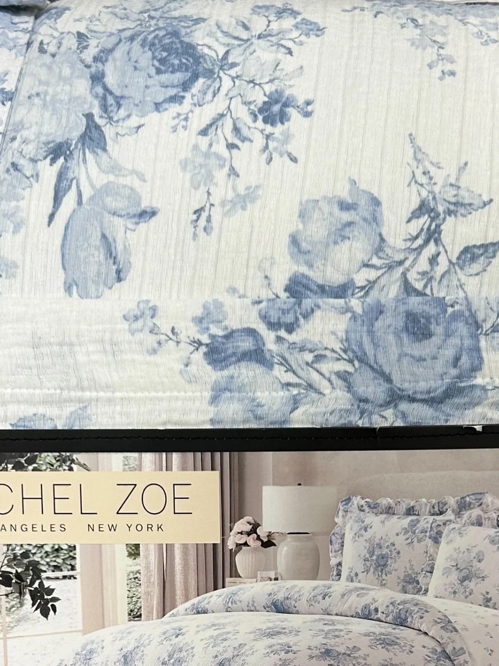 Rachel Zoe Florals and Soft Ruffles on Cotton Gauze King Comforter Set 106”x90”